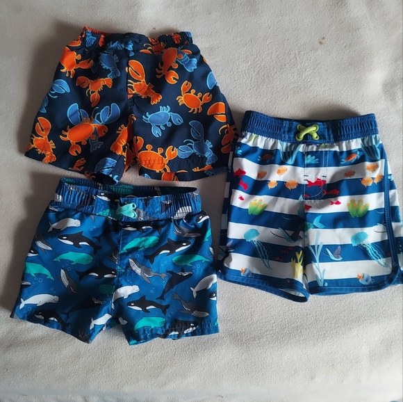 6M-18M Boys Swim Trunks Swimming Shorts Bundle Cat&Jack | Tea | Carters - Picture 2 of 7